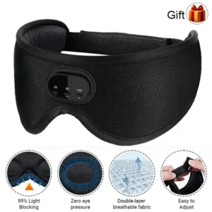 White noise version 3D wireless music sleep headset bluetooth eye mask
