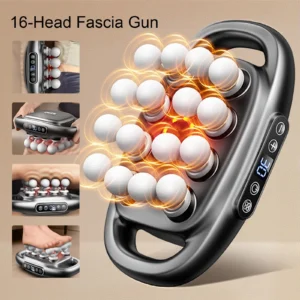 16-Head Fascia Gun High-Frequency Vibration Body Massager