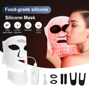 Silicone LED Mask Face With Neck 7 Colors LED