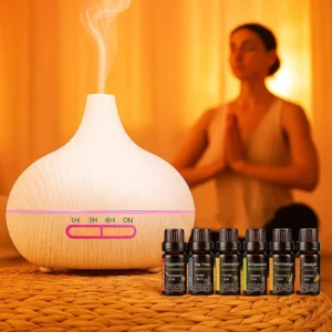 550ml Essential Oil Diffuser Waterless Auto-Off Timer